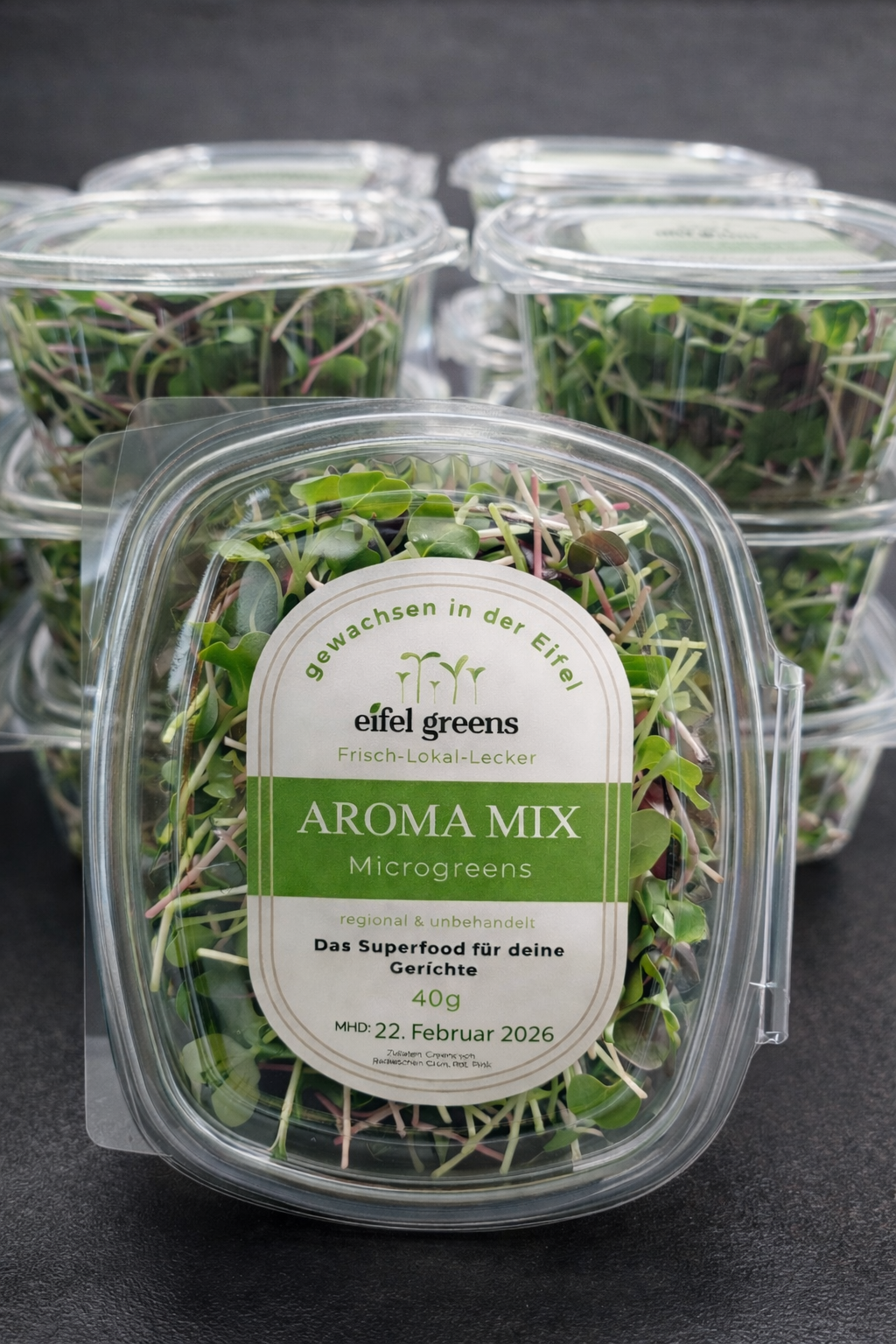 Verpackte Microgreens – verkaufsfertig für Handel und Supermärkte